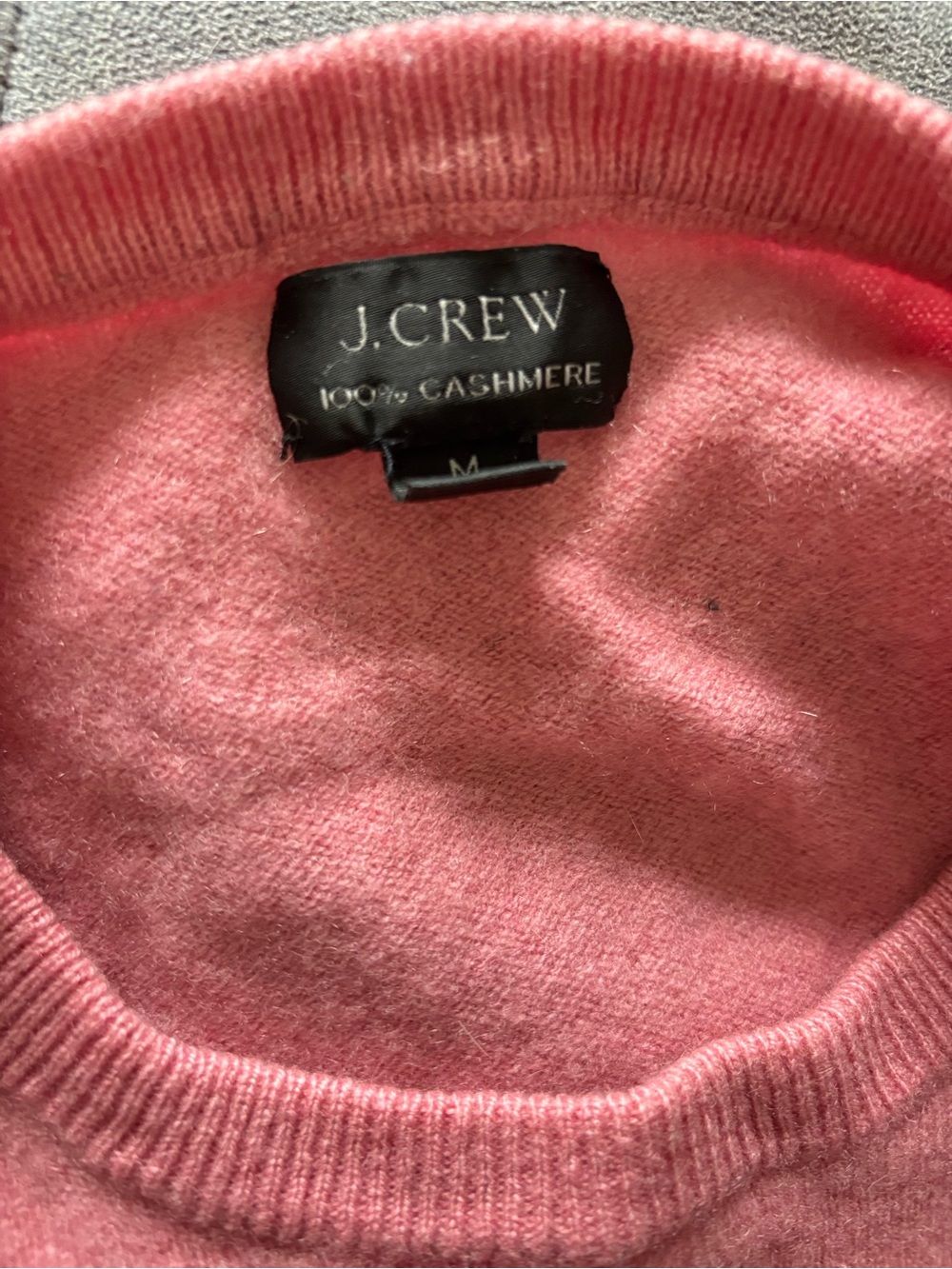 J. Crew Pink Cashmere Crewneck Sweater